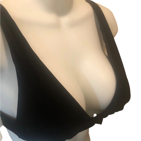 Victoria’s Secret Velvet Bralette Sz. S Black Padded Sparkle Adjustable  Straps - Picture 3 of 4